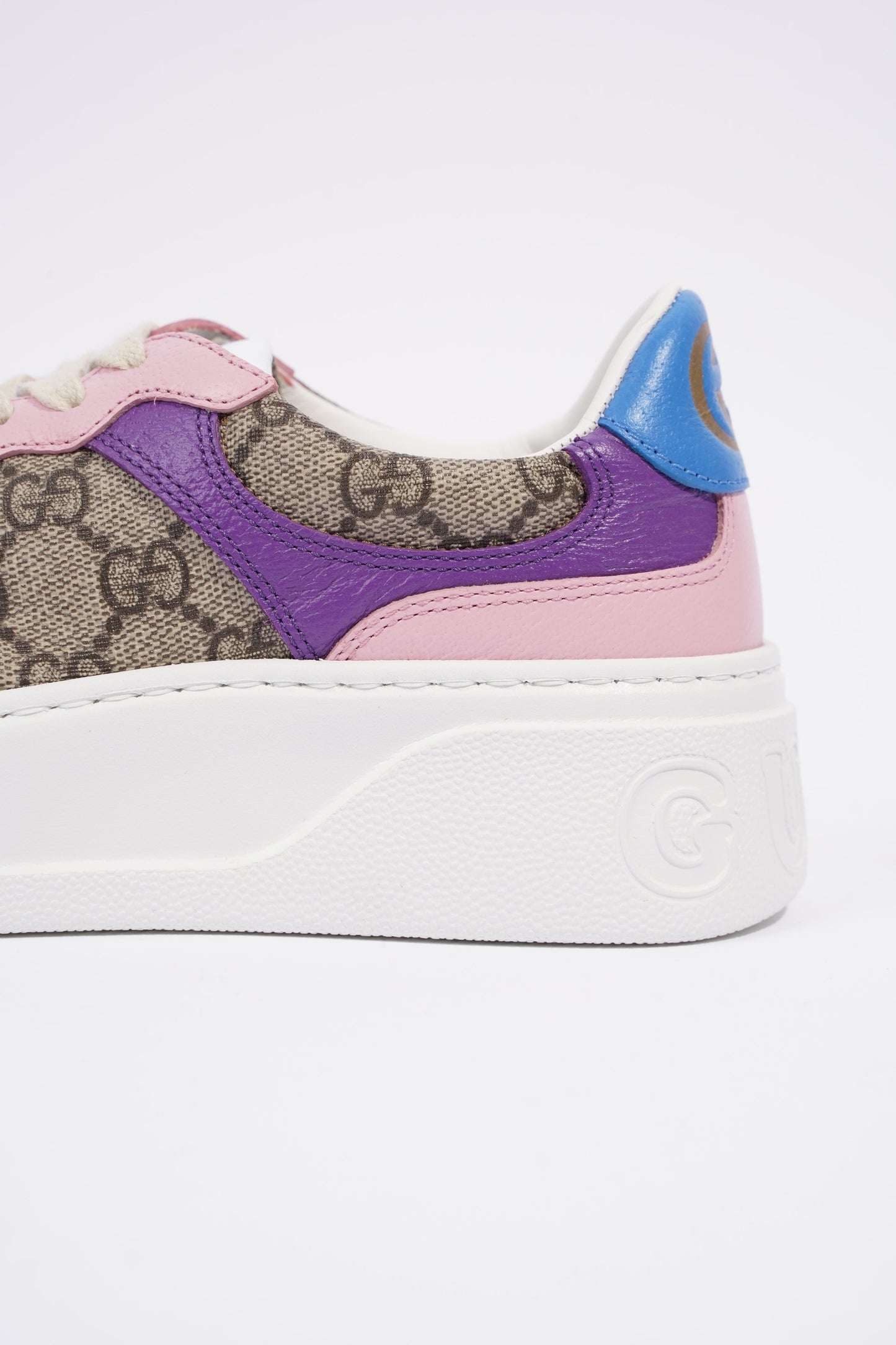 Gucci GG Supreme Monogram Pink / Beige Monogram / Purple Canvas EU 37 UK 4