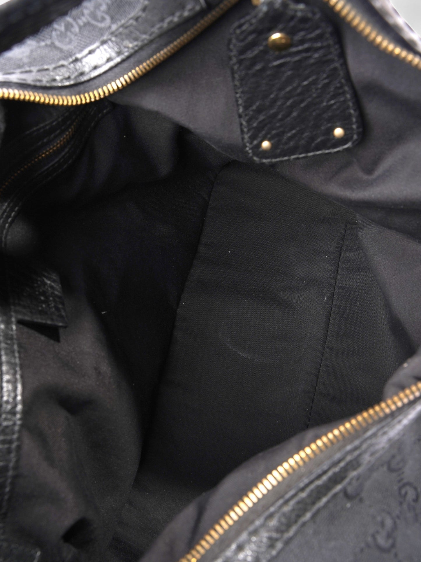 Gucci Jockey Hobo Black / GG Supreme Canvas Medium