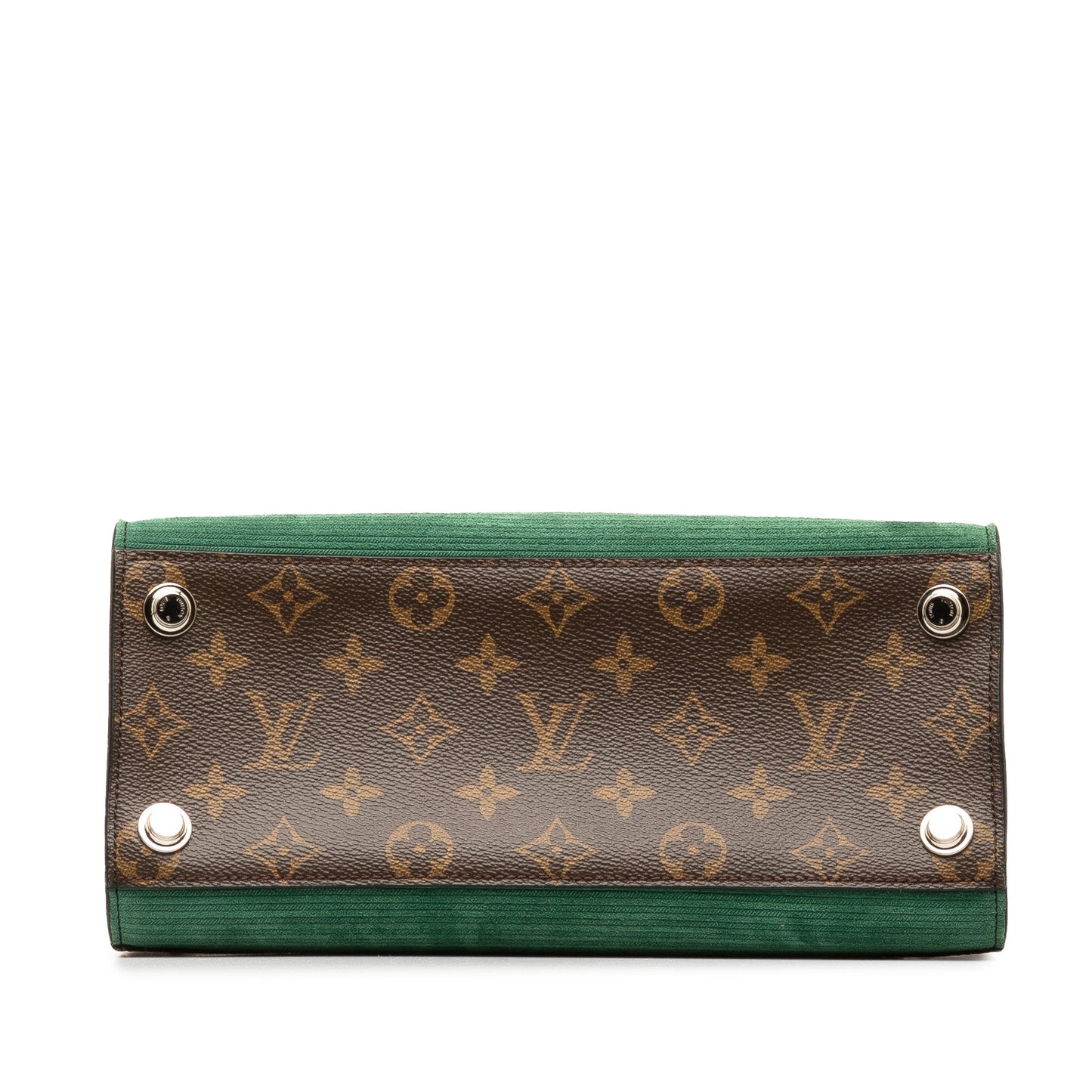 Green Louis Vuitton Monogram Leopard Print Calfskin Corduroy City Steamer PM Satchel
