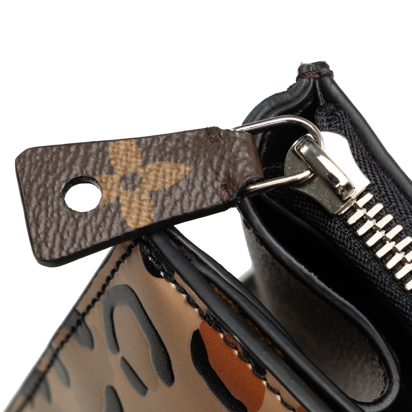 Green Louis Vuitton Monogram Leopard Print Calfskin Corduroy City Steamer PM Satchel
