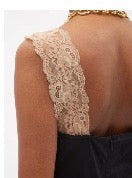 Gucci Lace-Trim Cotton Maxi Dress in Black