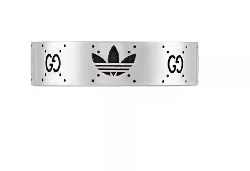 Gucci x Adidas Engraved Silver Ring