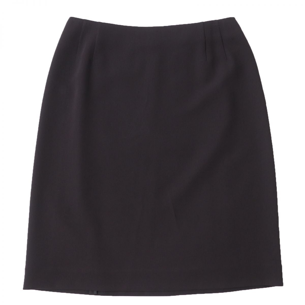 HERMES skirt wool Dark brown 34