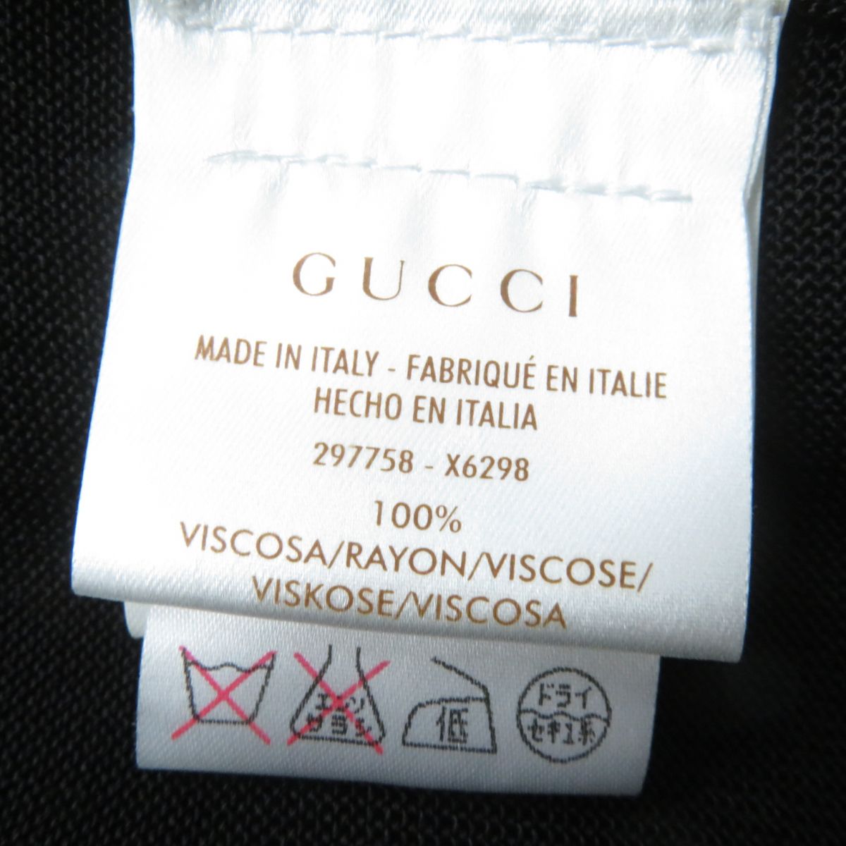 GUCCI tops Rayon black XS