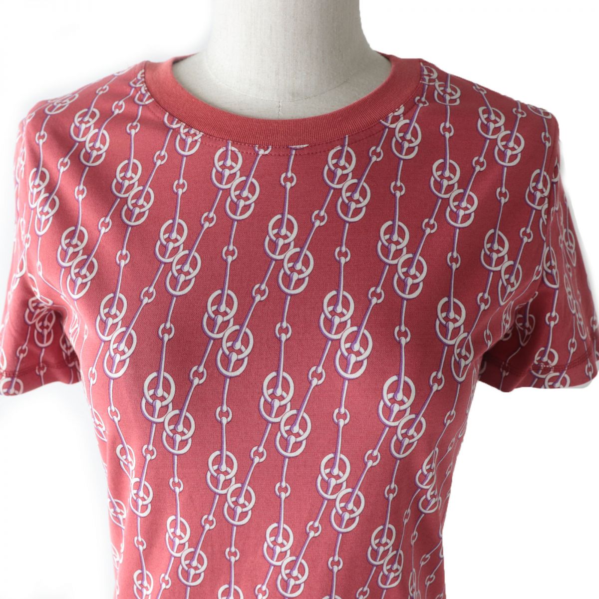 HERMES Cut cotton Red type 36