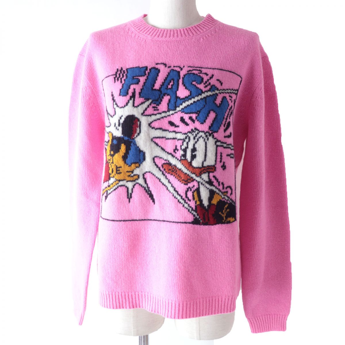 GUCCI knit Outer: 100% wool, part: 37% cotton, part: 37% rayon, part: 26% polyester pink Women S Used