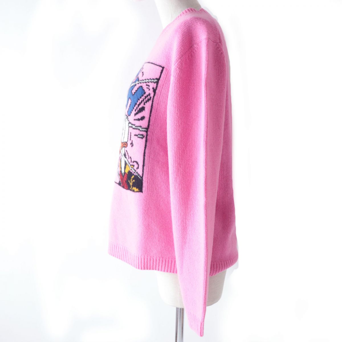 GUCCI knit Outer: 100% wool, part: 37% cotton, part: 37% rayon, part: 26% polyester pink Women S Used