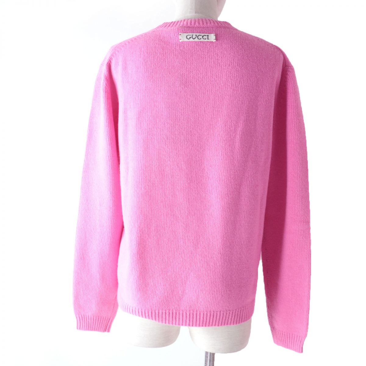 GUCCI knit Outer: 100% wool, part: 37% cotton, part: 37% rayon, part: 26% polyester pink Women S Used