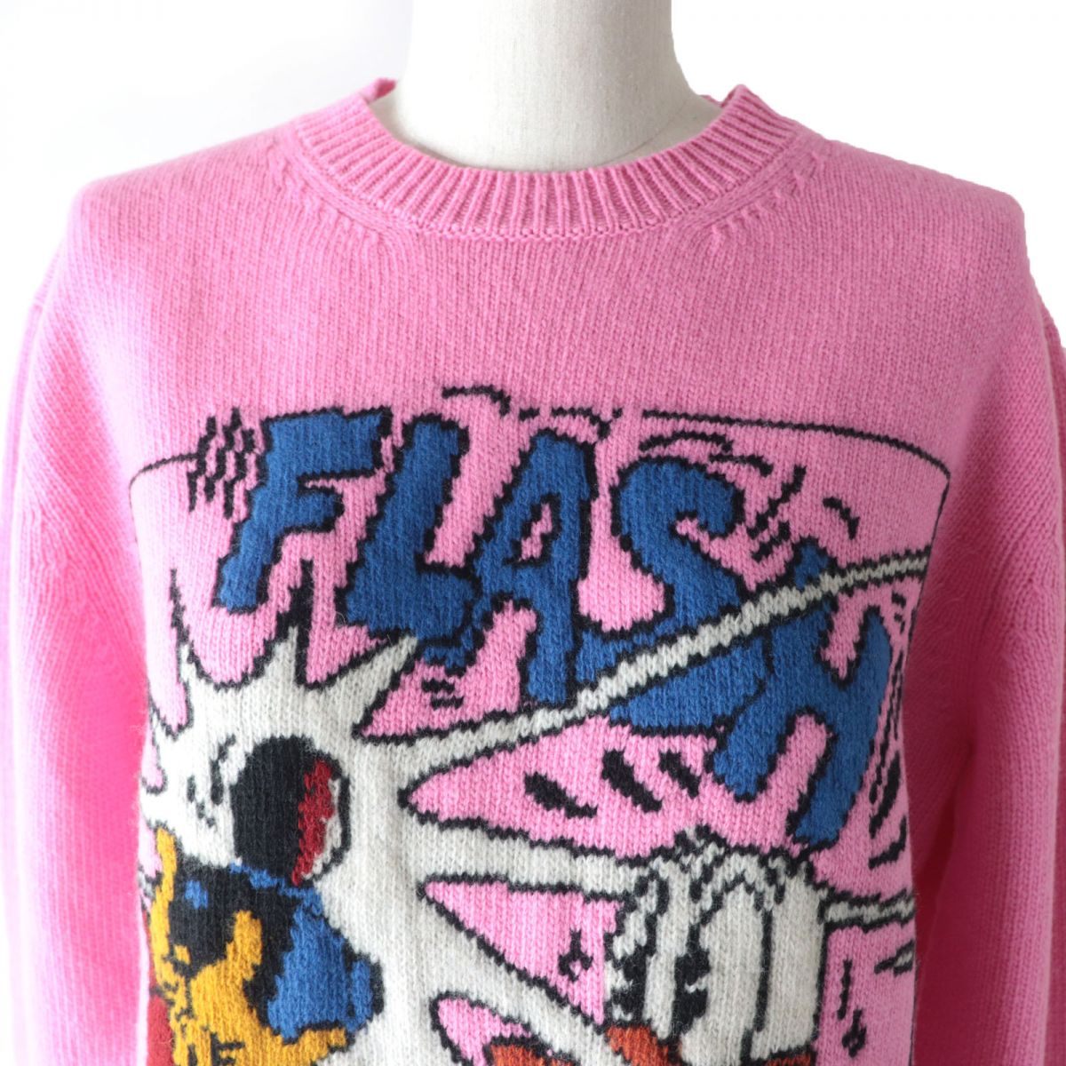 GUCCI knit Outer: 100% wool, part: 37% cotton, part: 37% rayon, part: 26% polyester pink Women S Used