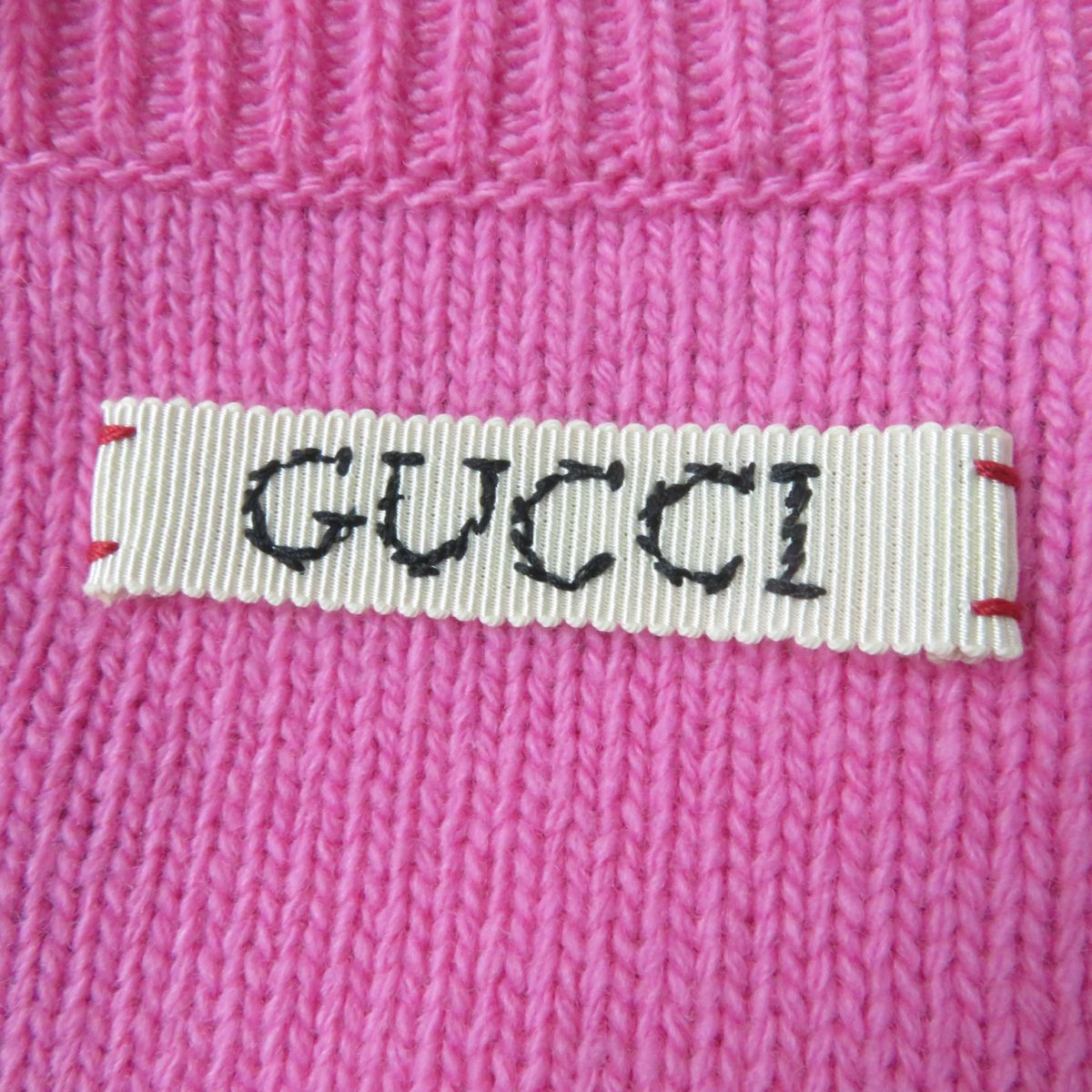 GUCCI knit Outer: 100% wool, part: 37% cotton, part: 37% rayon, part: 26% polyester pink Women S Used