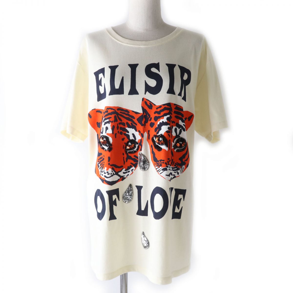 GUCCI tops 492347 cotton Ivoryx multicolor M