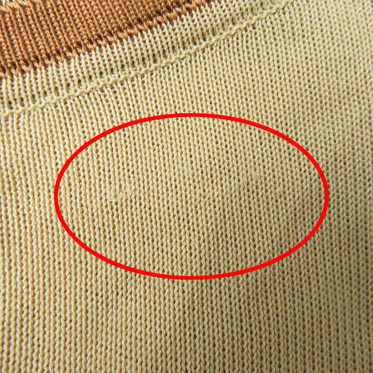 HERMES cardigan Main: 100% rayon Beige x brown Women 40 Used