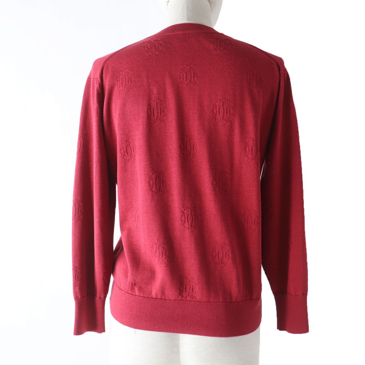 HERMES cardigan Main: 57% silk, Main: 43% cotton Red Women 34 Used