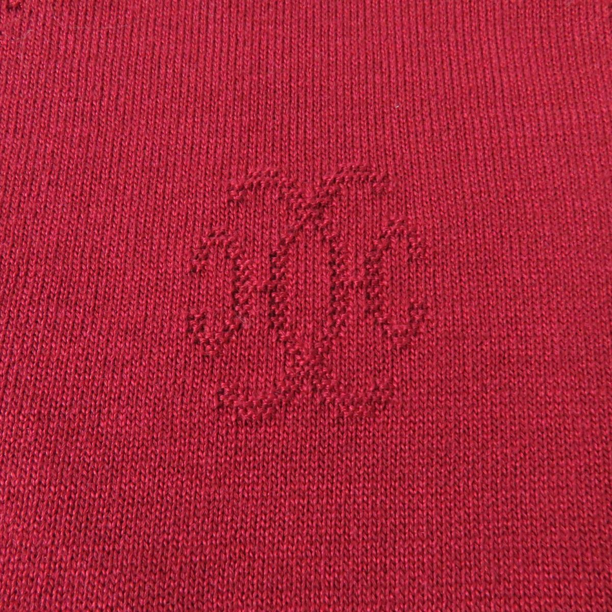 HERMES cardigan Main: 57% silk, Main: 43% cotton Red Women 34 Used