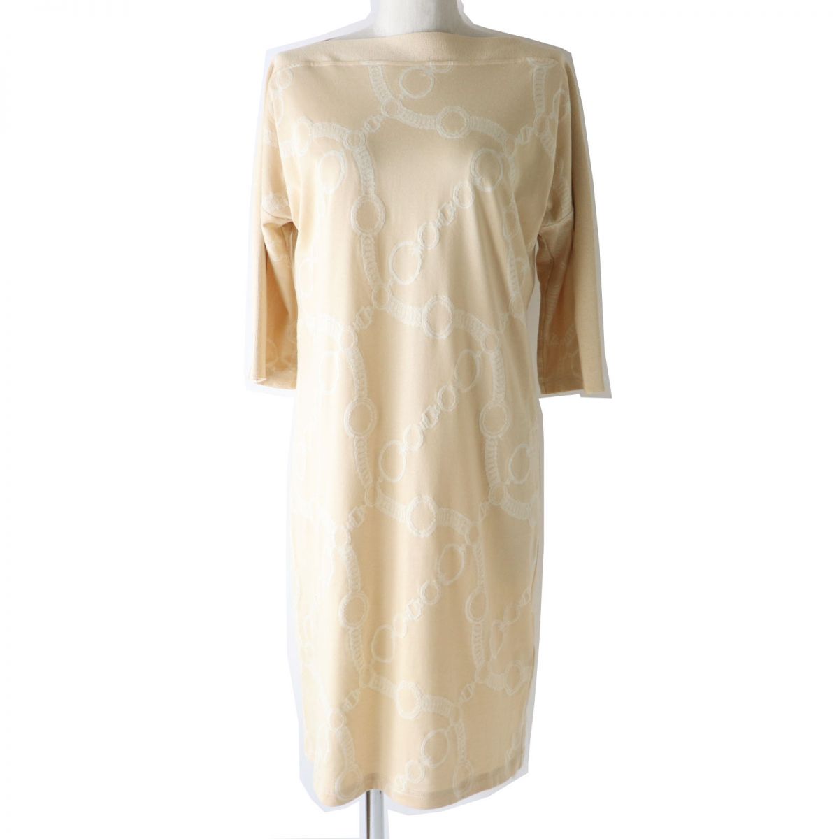 HERMES knit cotton beige 38