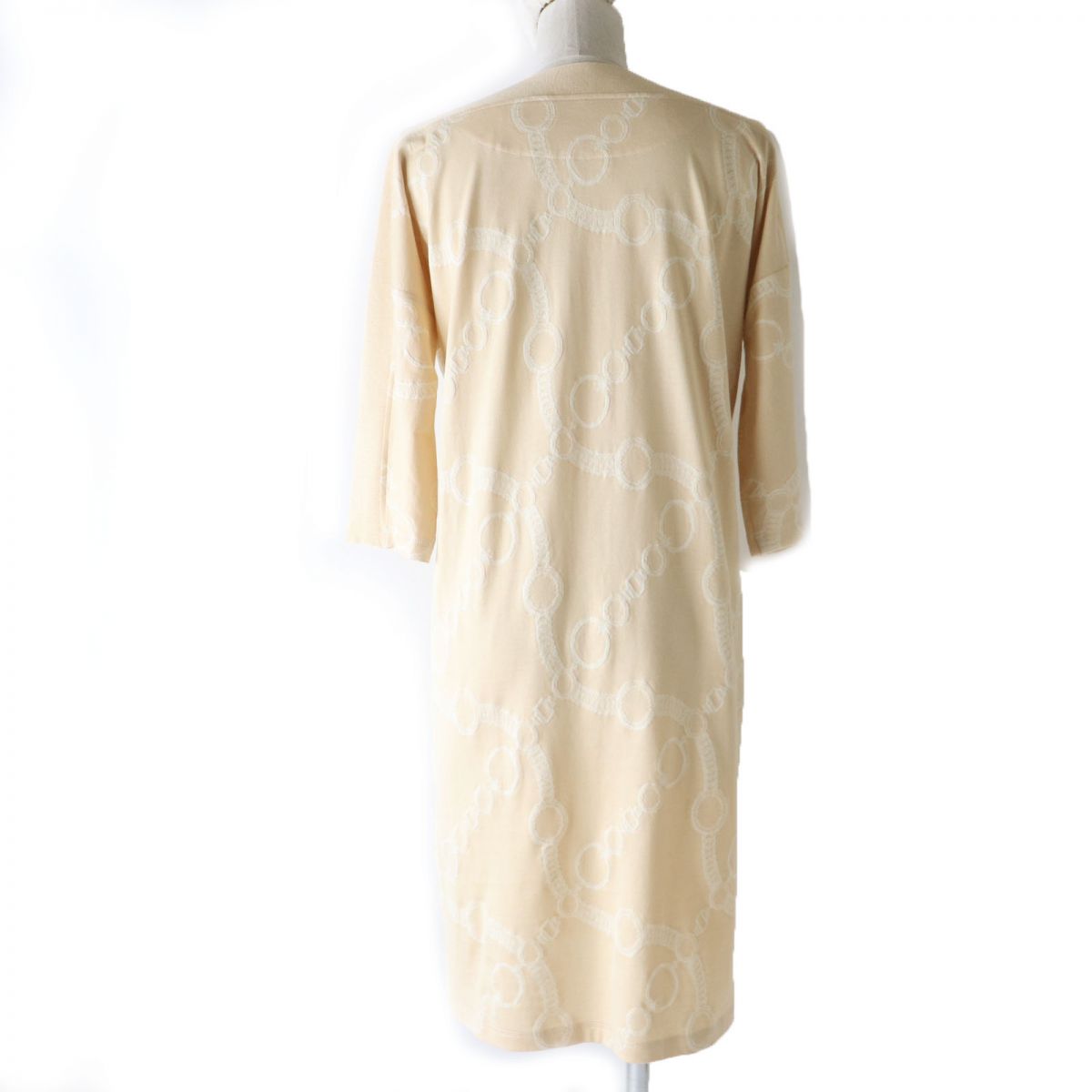 HERMES knit cotton beige 38
