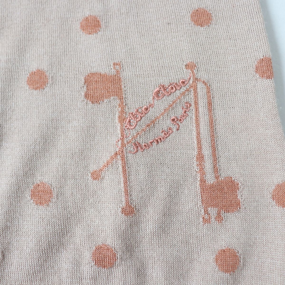 HERMES knit Main: 50% cashmere, Main: 50% silk, Part: 100% rayon Brown type Women 34 Used