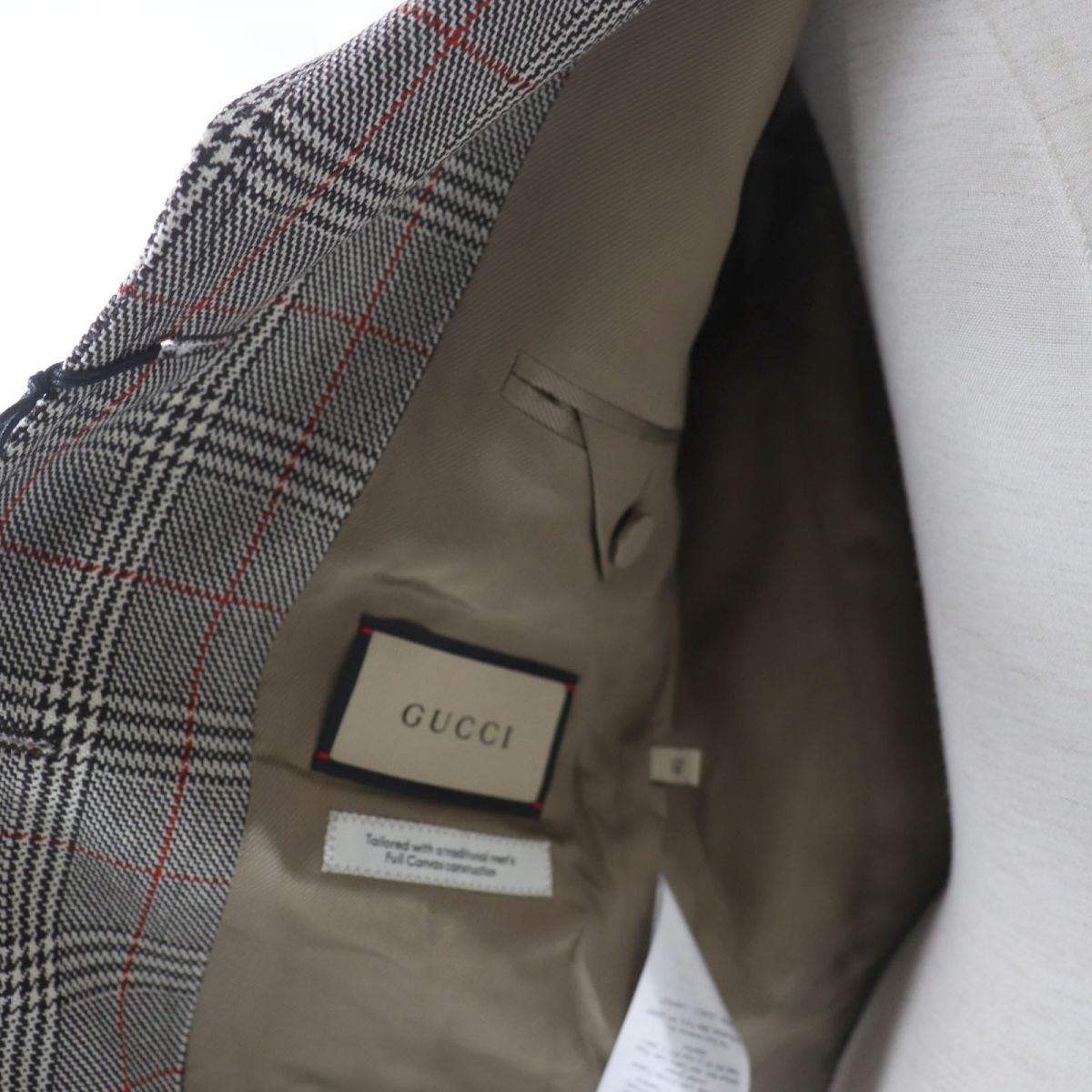 GUCCI tailored jacket 652006 Main: 100% wool, Lining: 100% rayon Gray type Women 40 Used