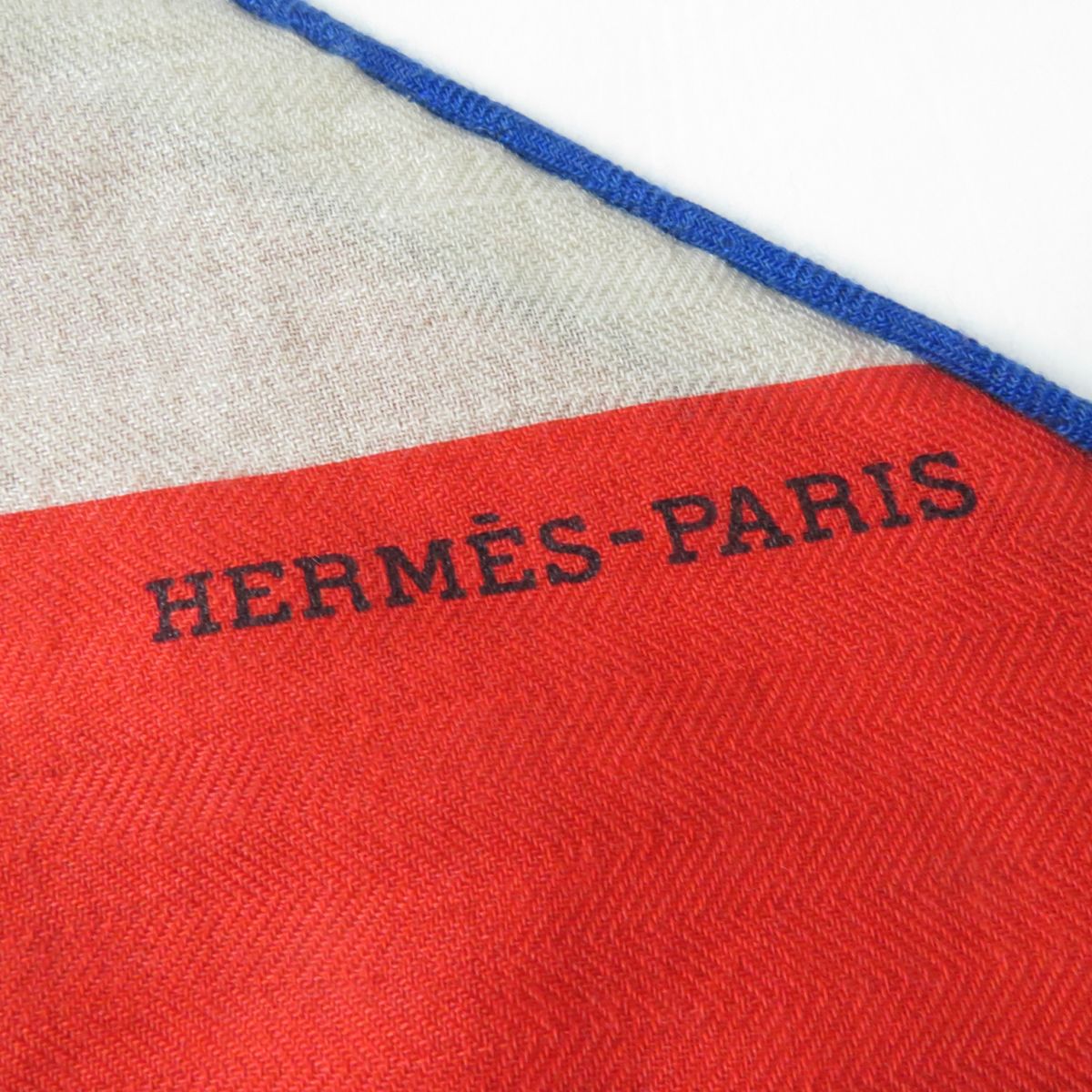 HERMES scarf cashmere multicolor