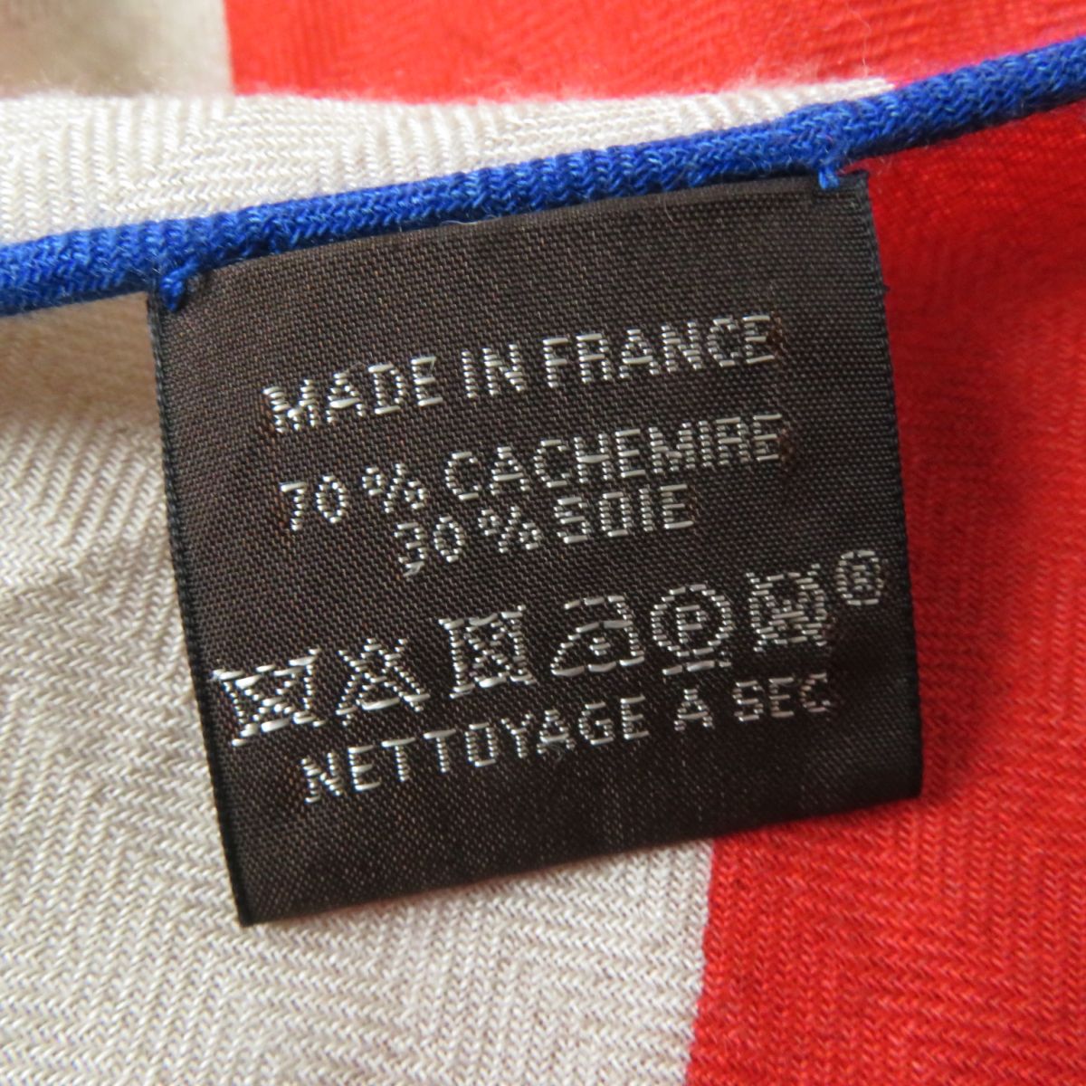 HERMES scarf cashmere multicolor