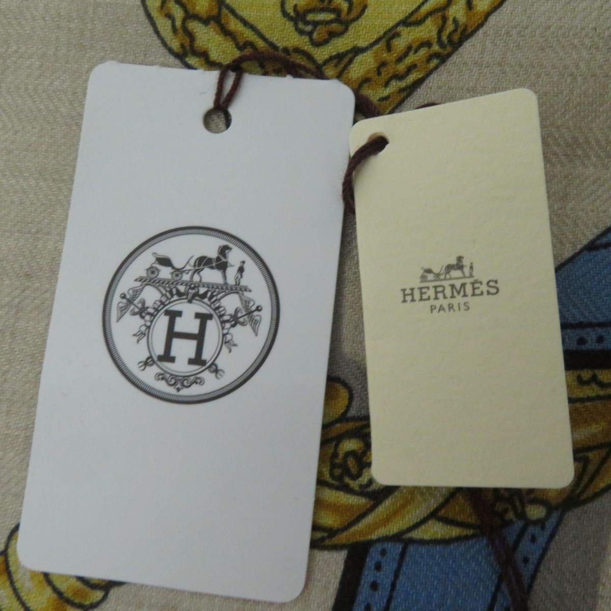 HERMES shawl Main: 70% cashmere, Main: 30% silk multicolor Women Used