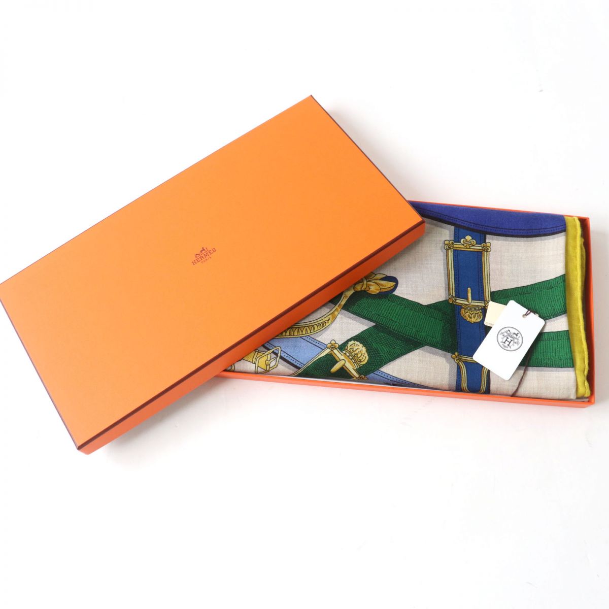 HERMES shawl Main: 70% cashmere, Main: 30% silk multicolor Women Used