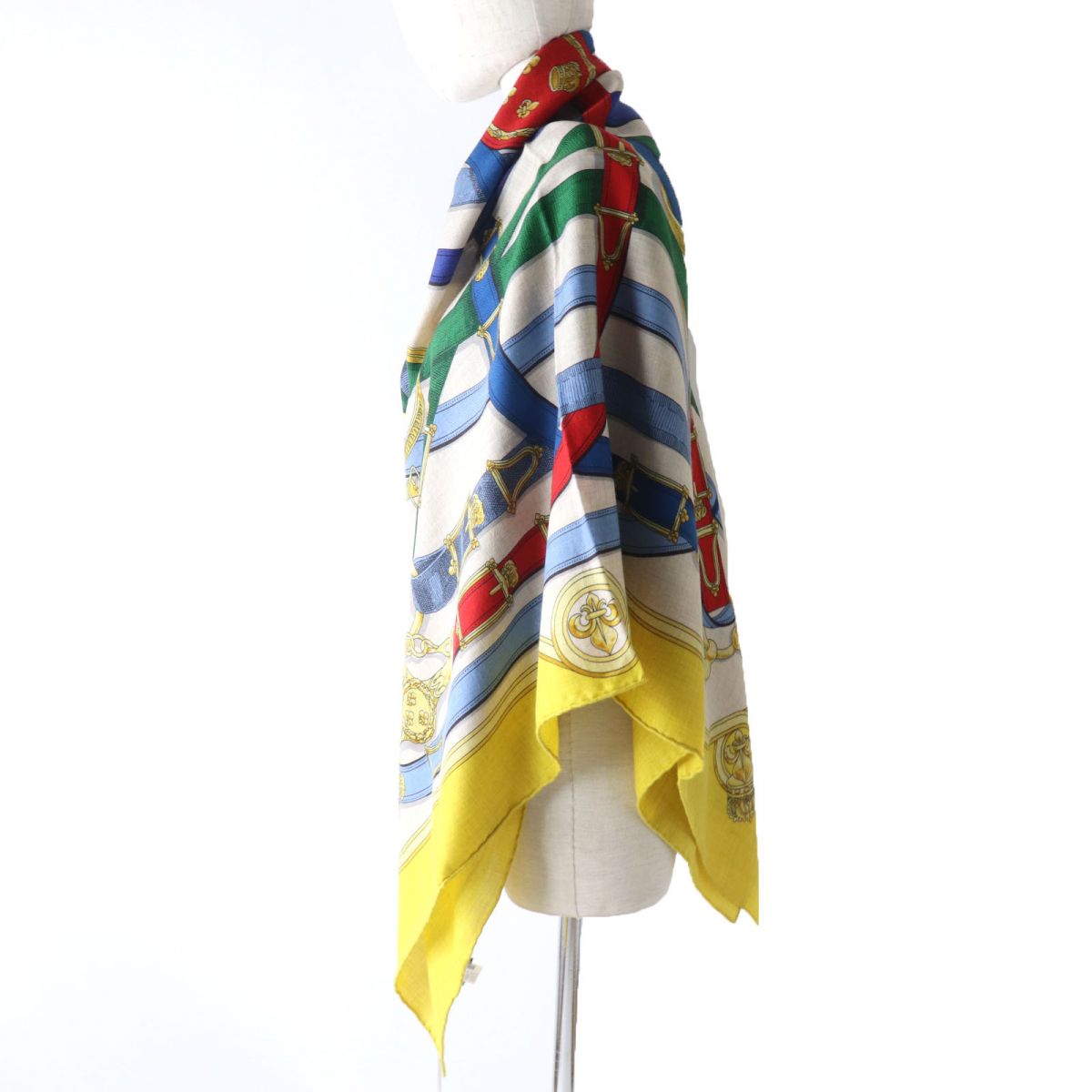 HERMES shawl Main: 70% cashmere, Main: 30% silk multicolor Women Used