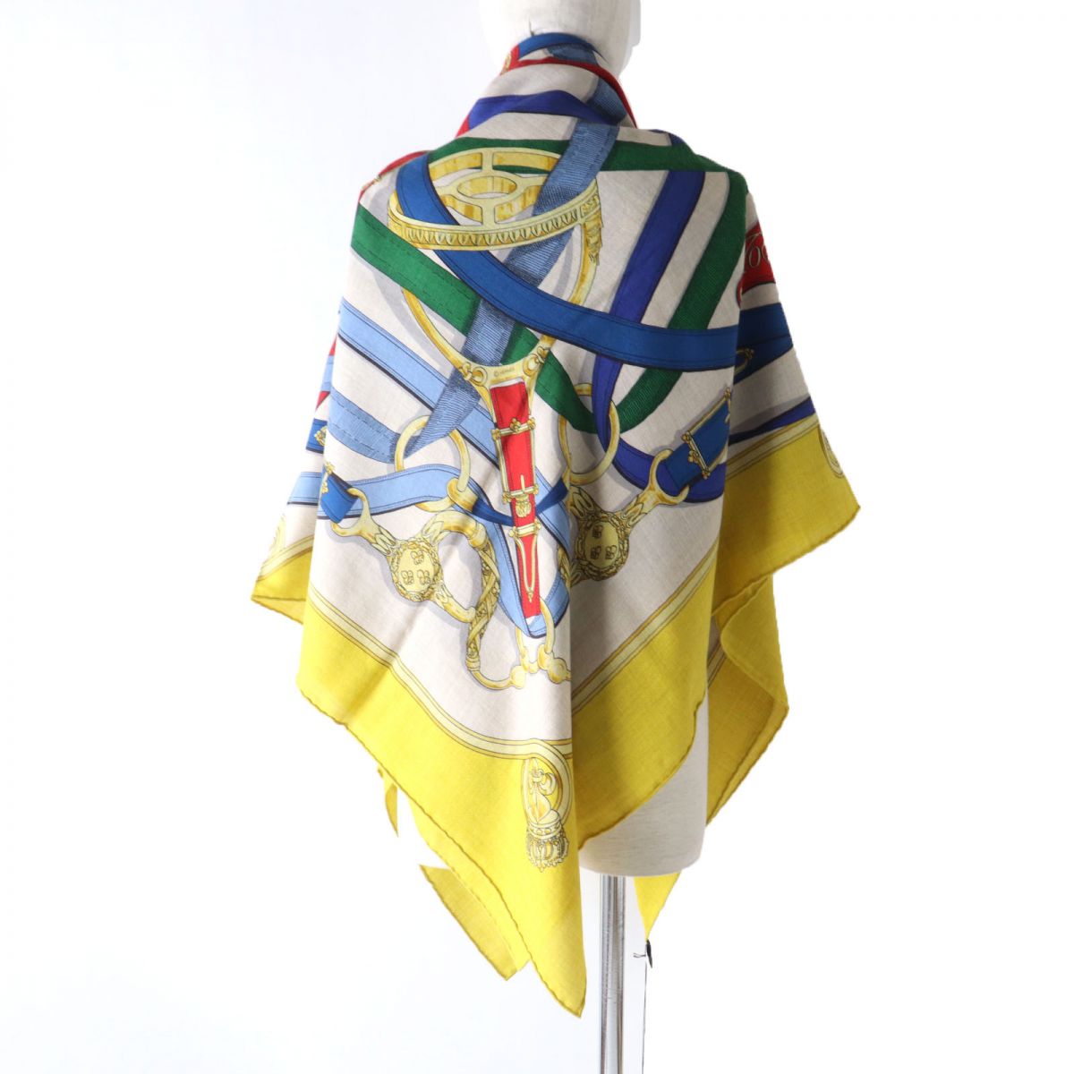 HERMES shawl Main: 70% cashmere, Main: 30% silk multicolor Women Used