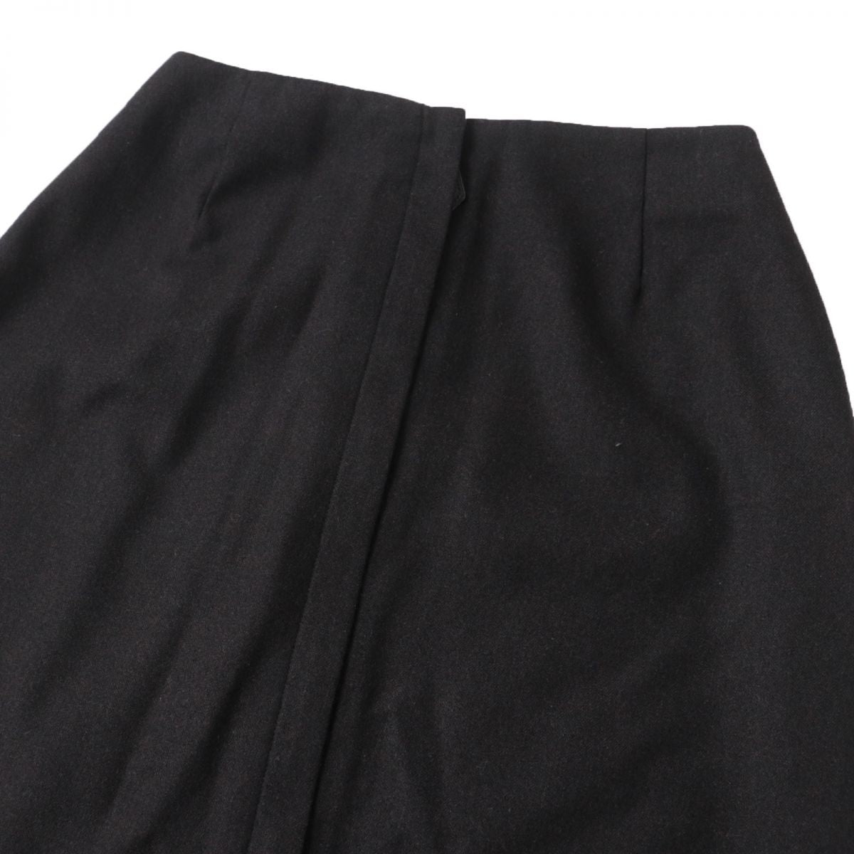 HERMES skirt Main: 97% wool, Main: 3% polyurethane, Accessories: Natural leather, Cowhide Dark brown Women 34 Used