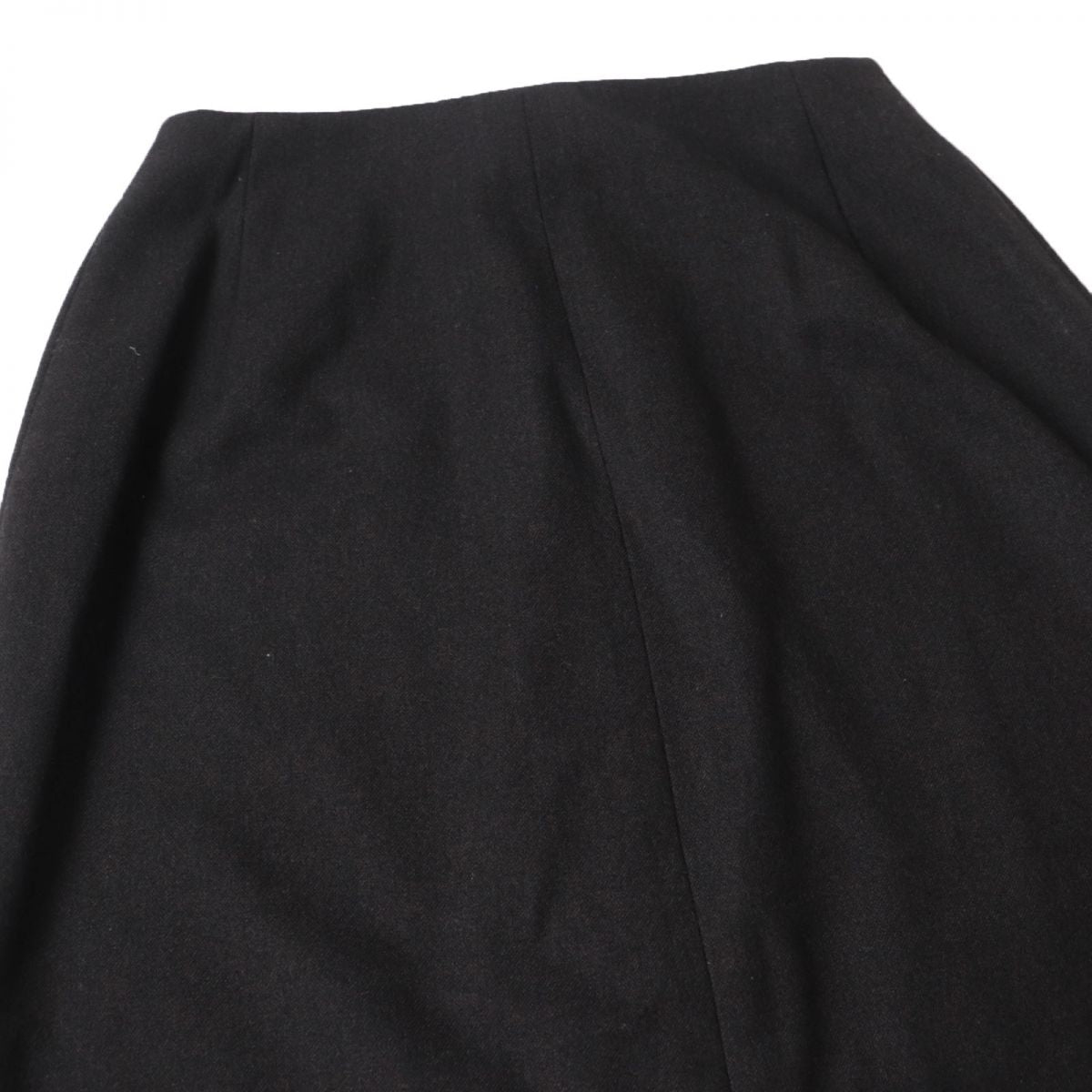 HERMES skirt Main: 97% wool, Main: 3% polyurethane, Accessories: Natural leather, Cowhide Dark brown Women 34 Used