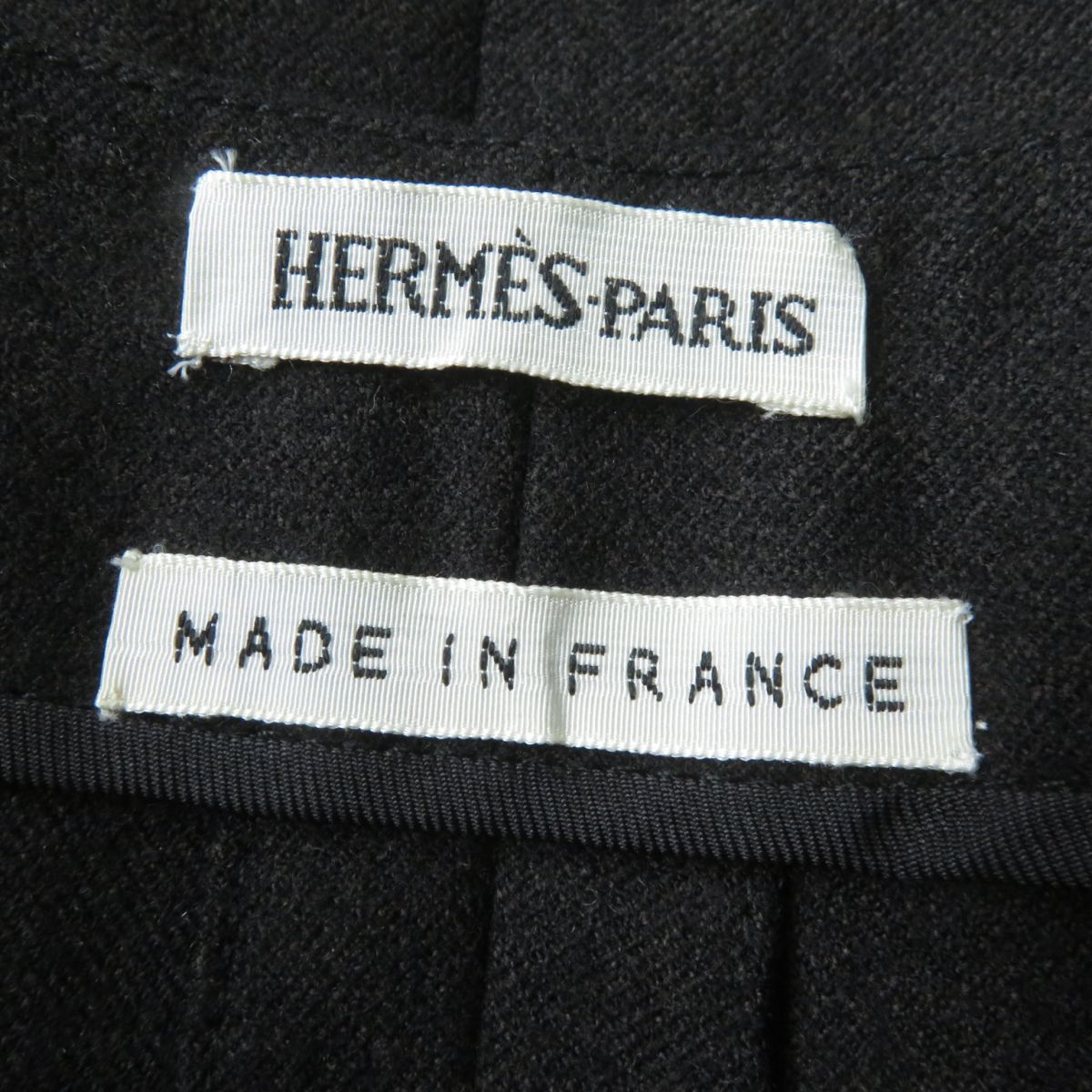 HERMES skirt Main: 97% wool, Main: 3% polyurethane, Accessories: Natural leather, Cowhide Dark brown Women 34 Used