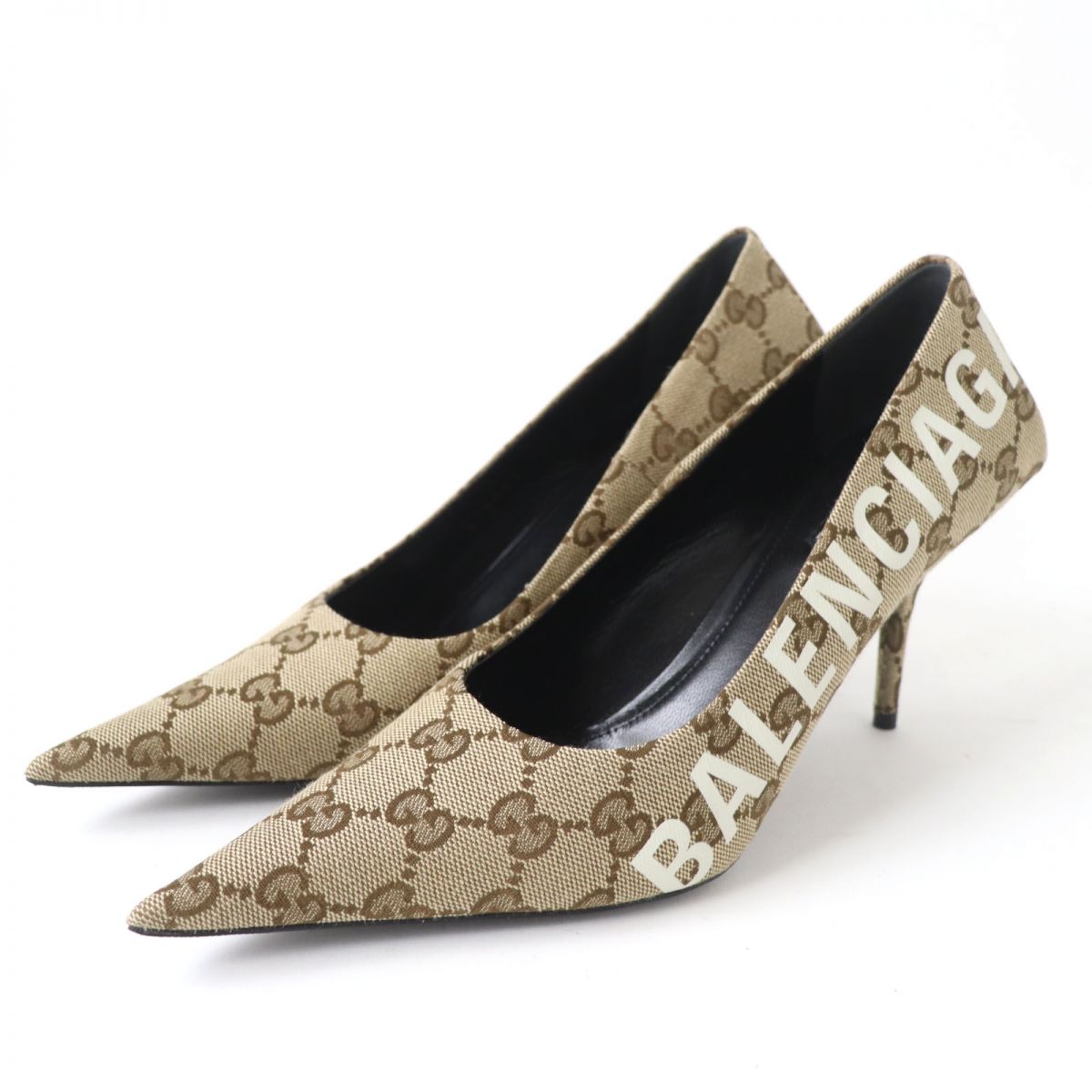 GUCCI pumps GG canvas Brown type Women 36.5 Used