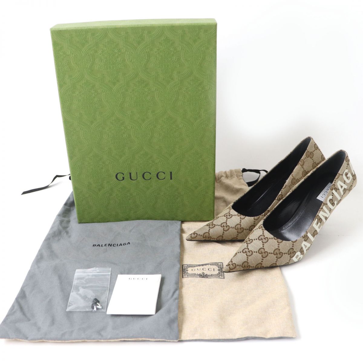 GUCCI pumps GG canvas Brown type Women 36.5 Used