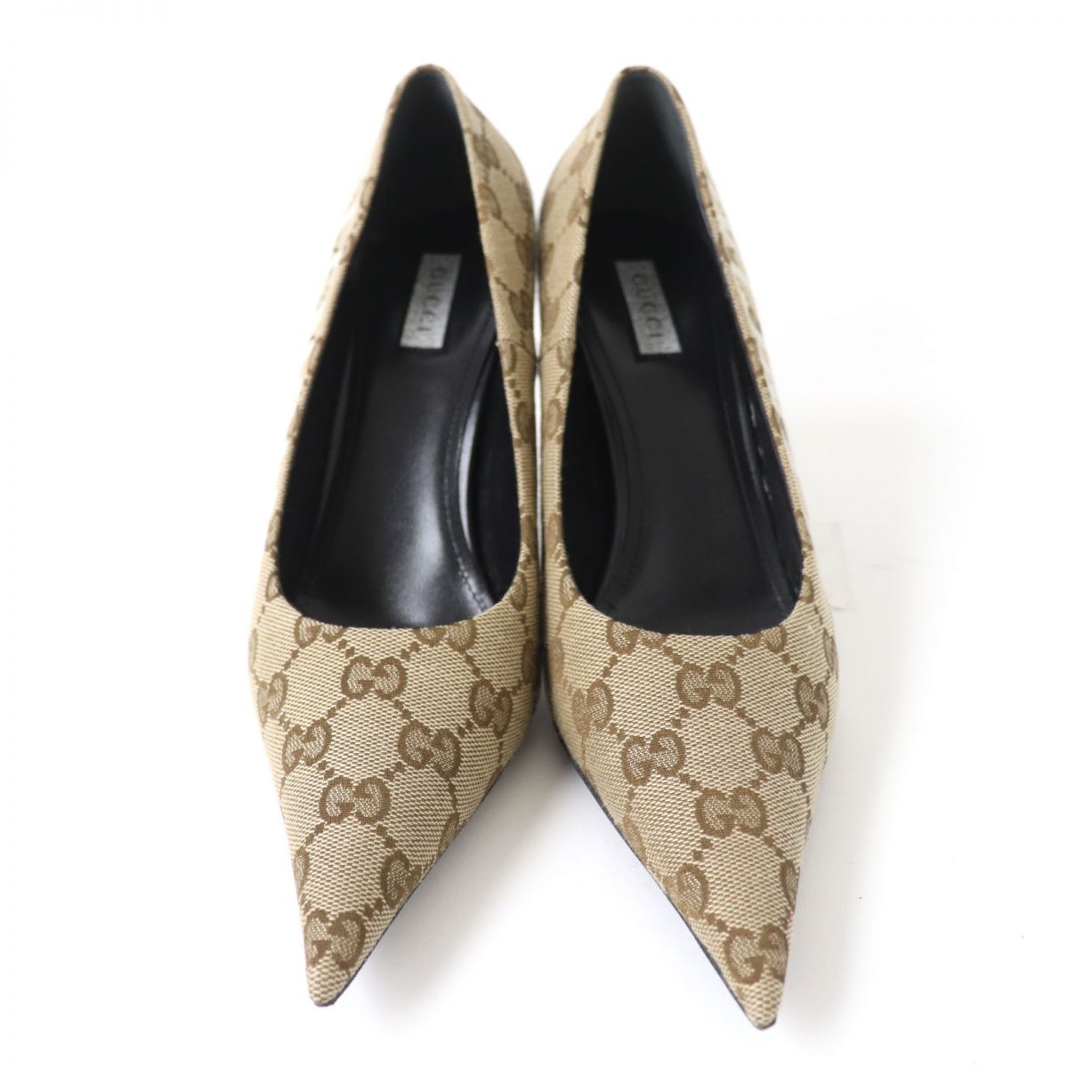 GUCCI pumps GG canvas Brown type Women 36.5 Used