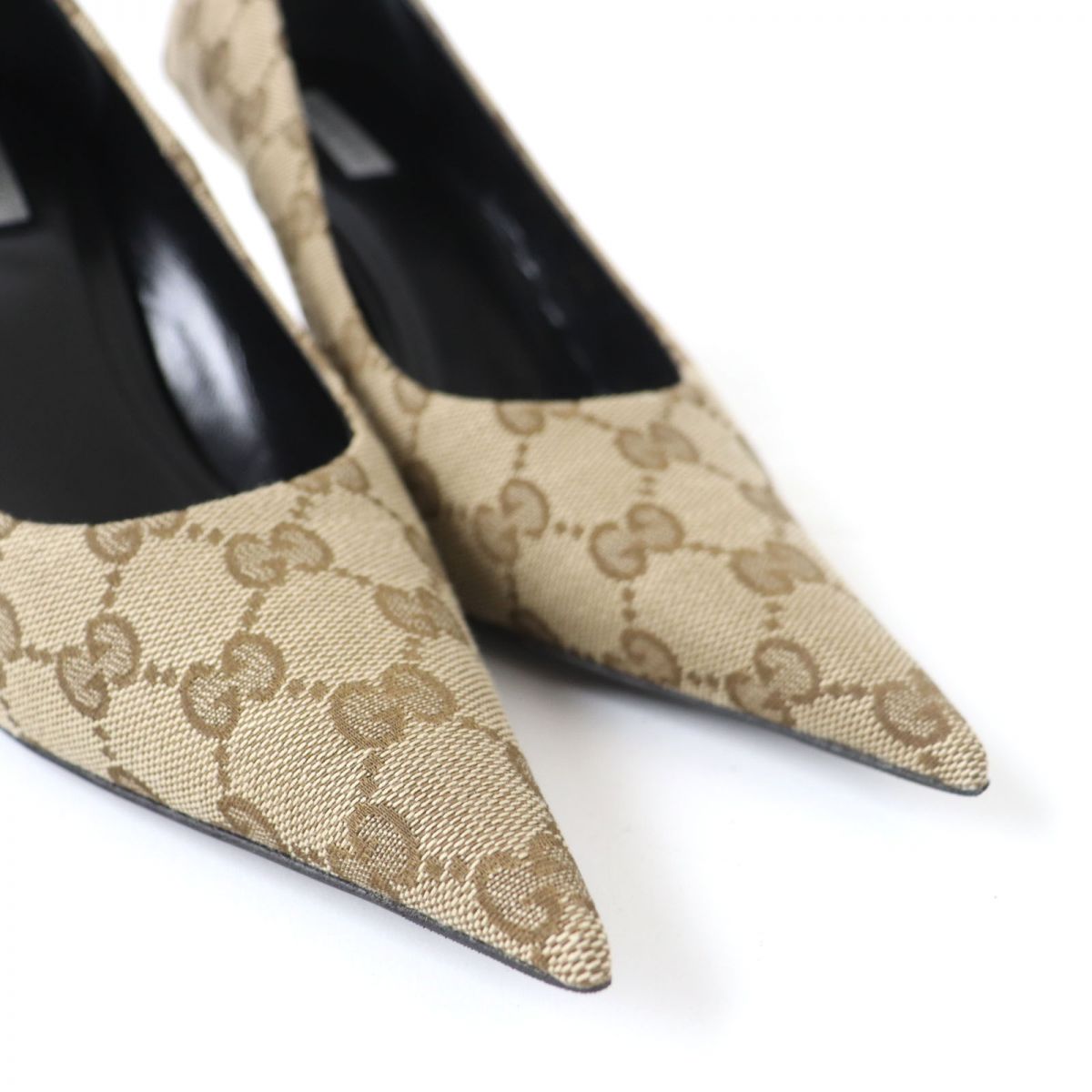 GUCCI pumps GG canvas Brown type Women 36.5 Used
