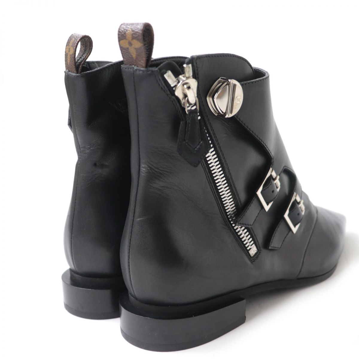 LOUIS VUITTON boots leather black Jumble Line 40