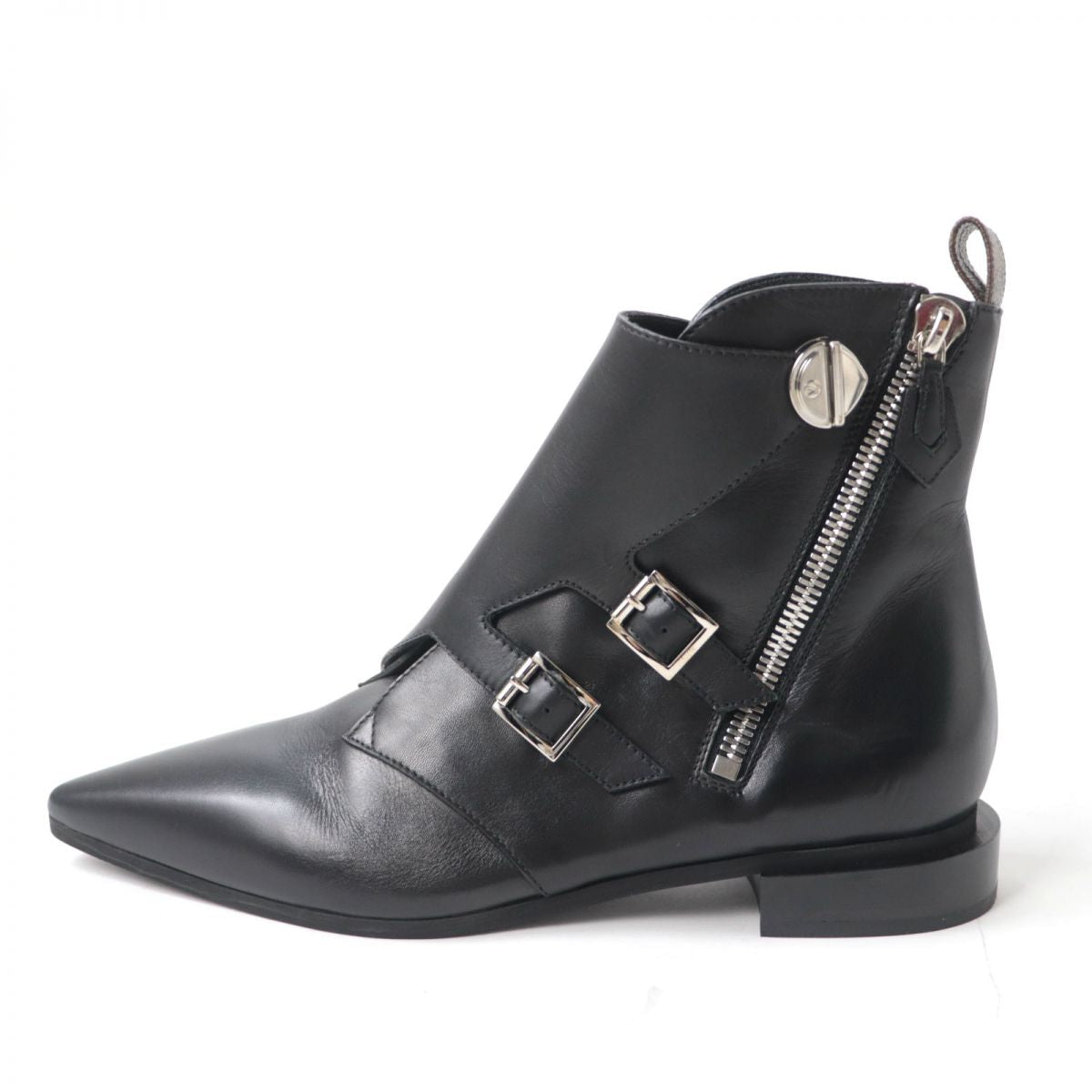 LOUIS VUITTON boots leather black Jumble Line 40