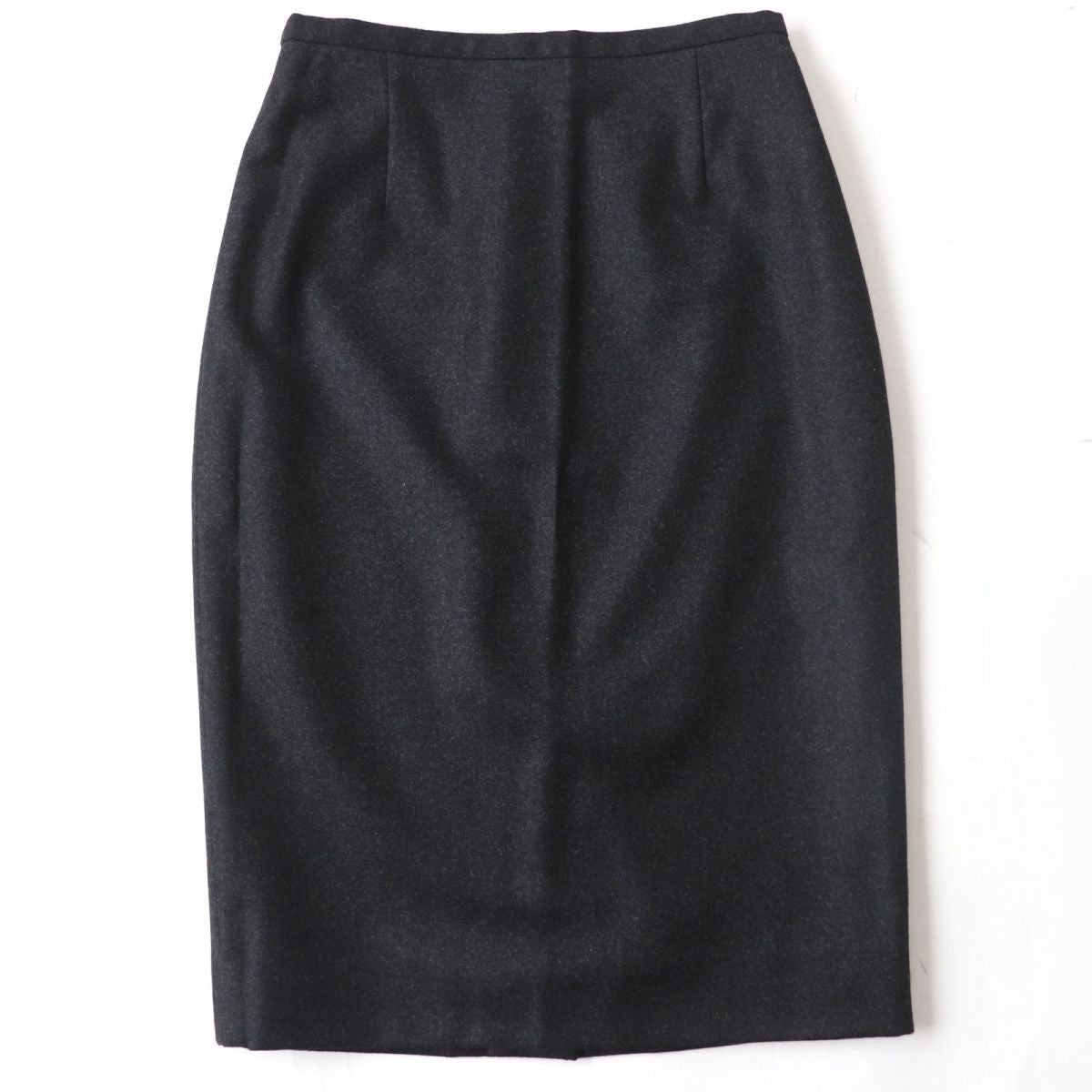 HERMES skirt Outer: 90% wool, Outer: 10% cashmere, Lining: 100% silk Black type Women 34 Used