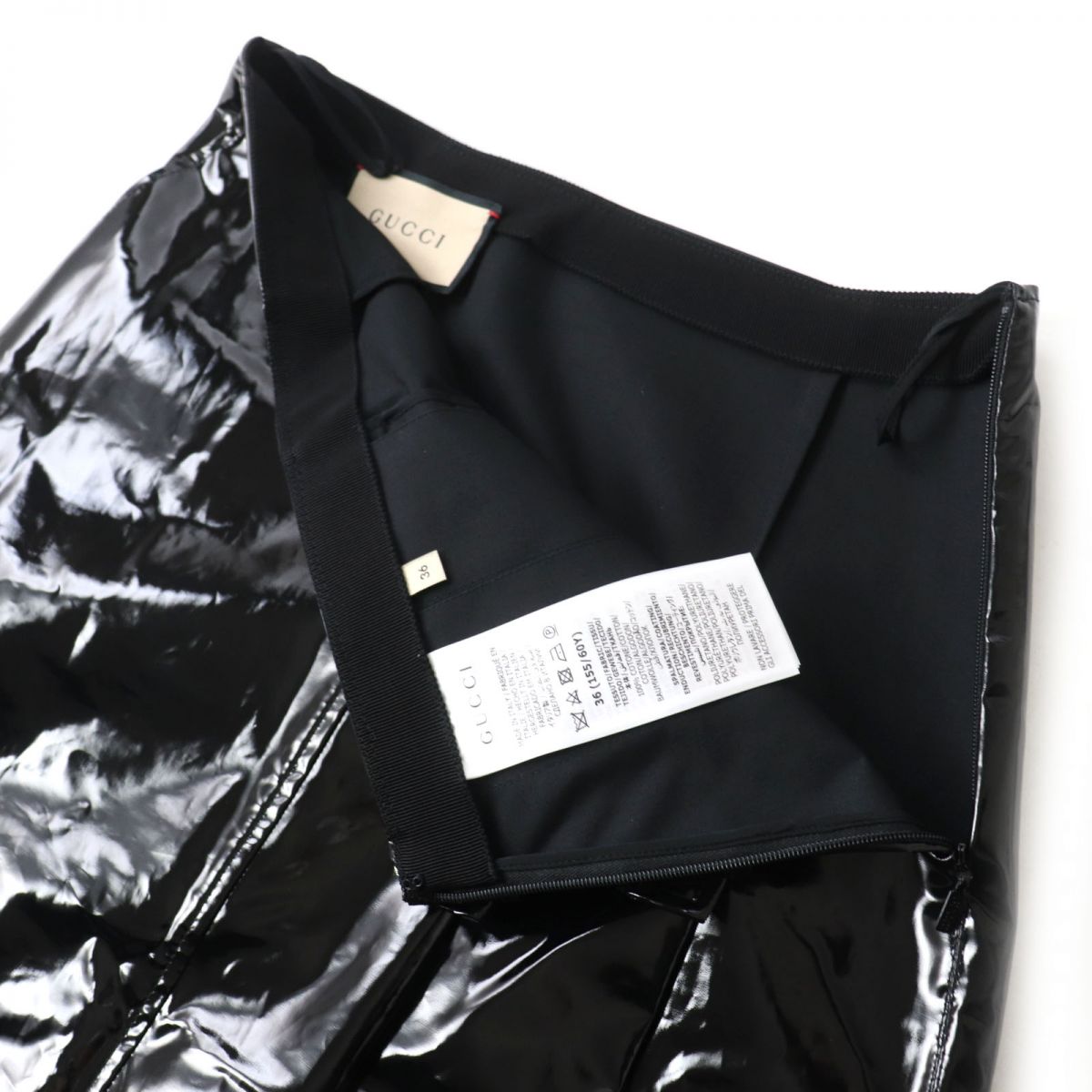 GUCCI skirt 669706 Main: 100% cotton black Women 36 Used