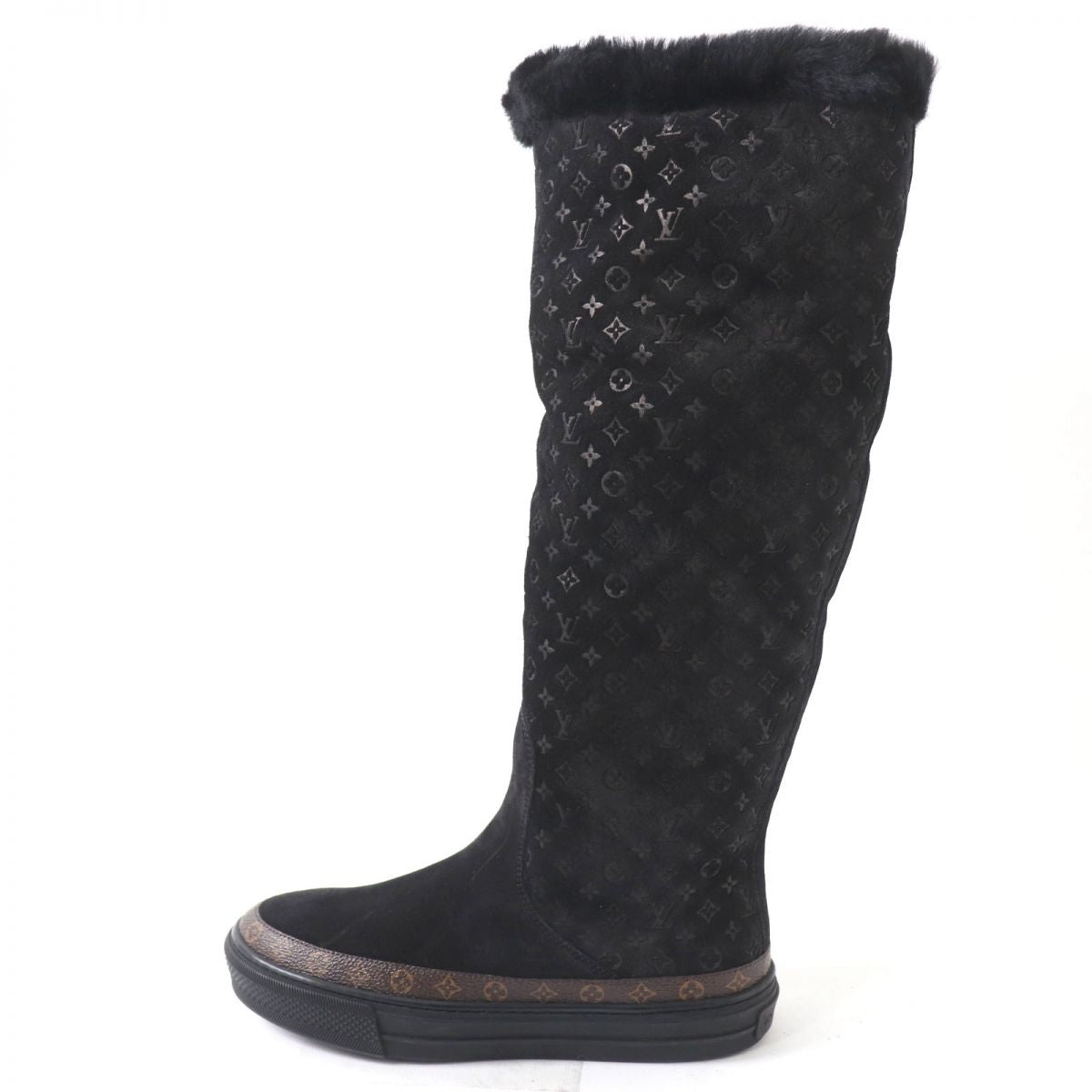 LOUIS VUITTON boots Mouton black 35
