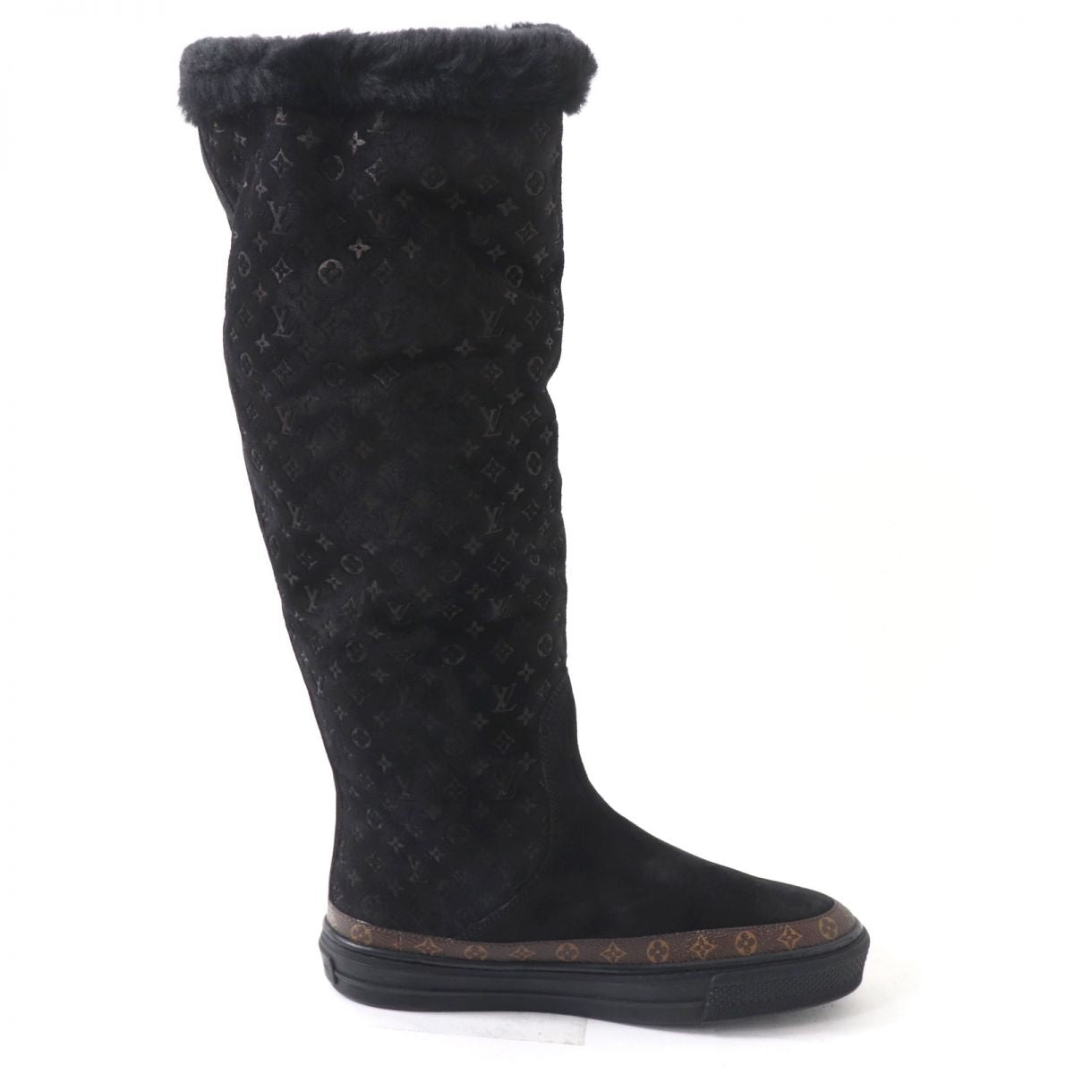 LOUIS VUITTON boots Mouton black 35