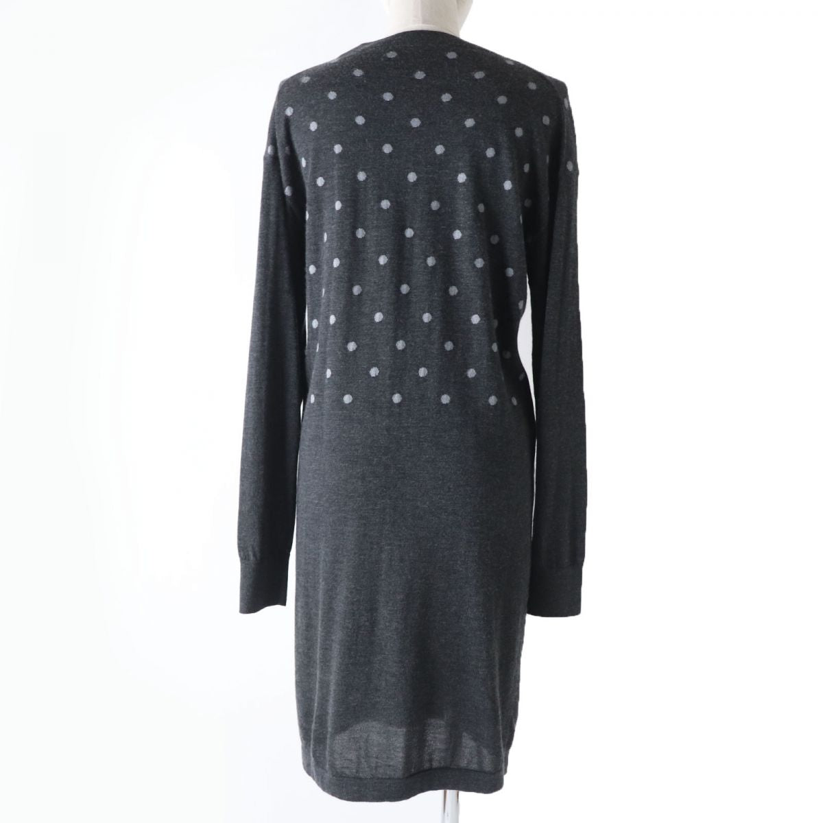 HERMES one piece Main: 50% cashmere, Main: 50% silk, Part: 50% cashmere, Part: 49% silk, Part: 1% nylon Gray type Women 38 Used