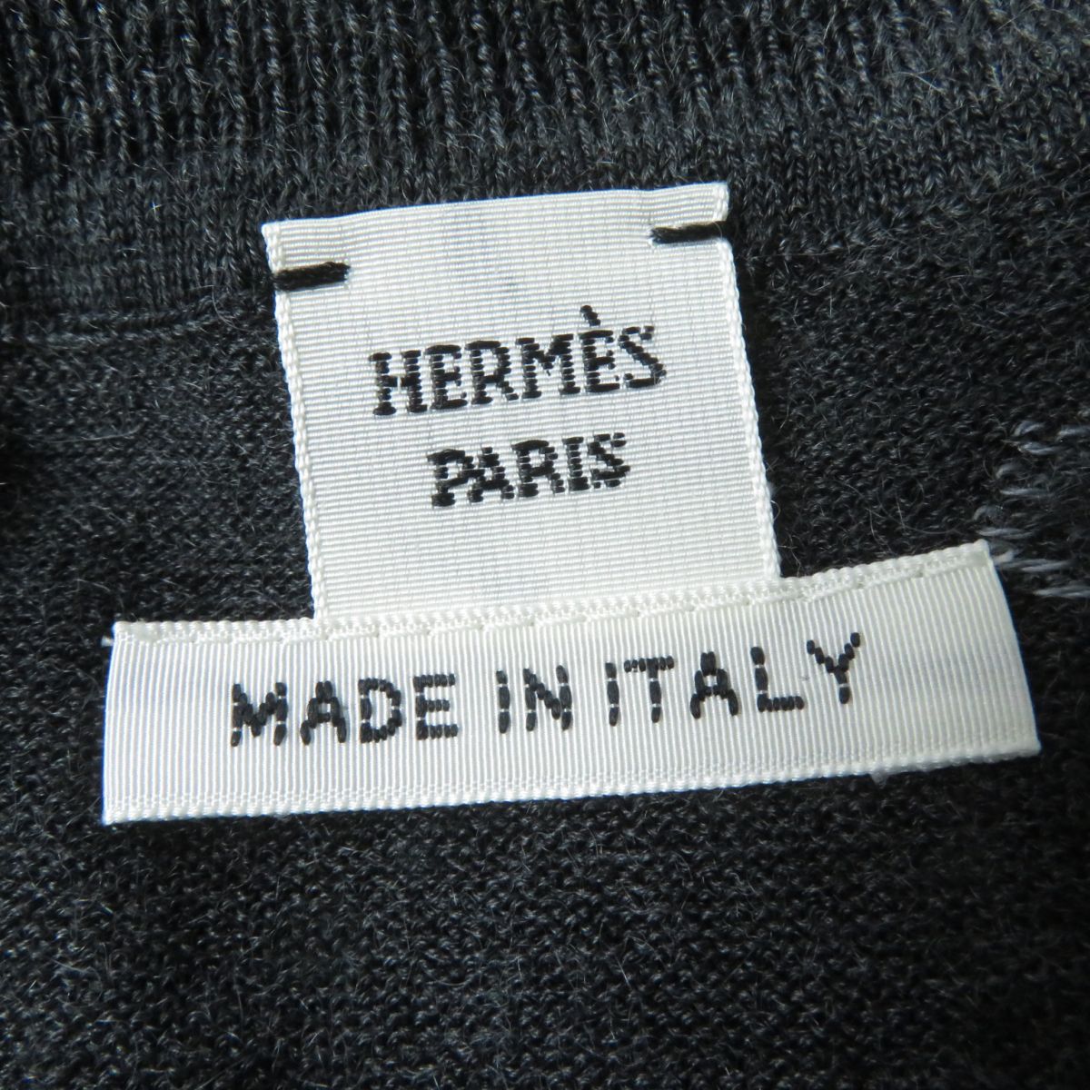 HERMES one piece Main: 50% cashmere, Main: 50% silk, Part: 50% cashmere, Part: 49% silk, Part: 1% nylon Gray type Women 38 Used