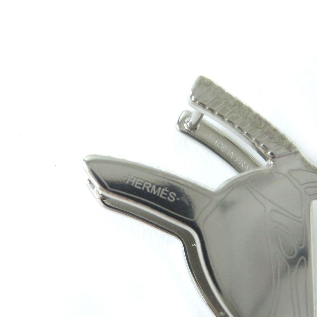 HERMES Scarf ring Gold Plated Silver Horse motif Twilly ring Cadrige Women Used