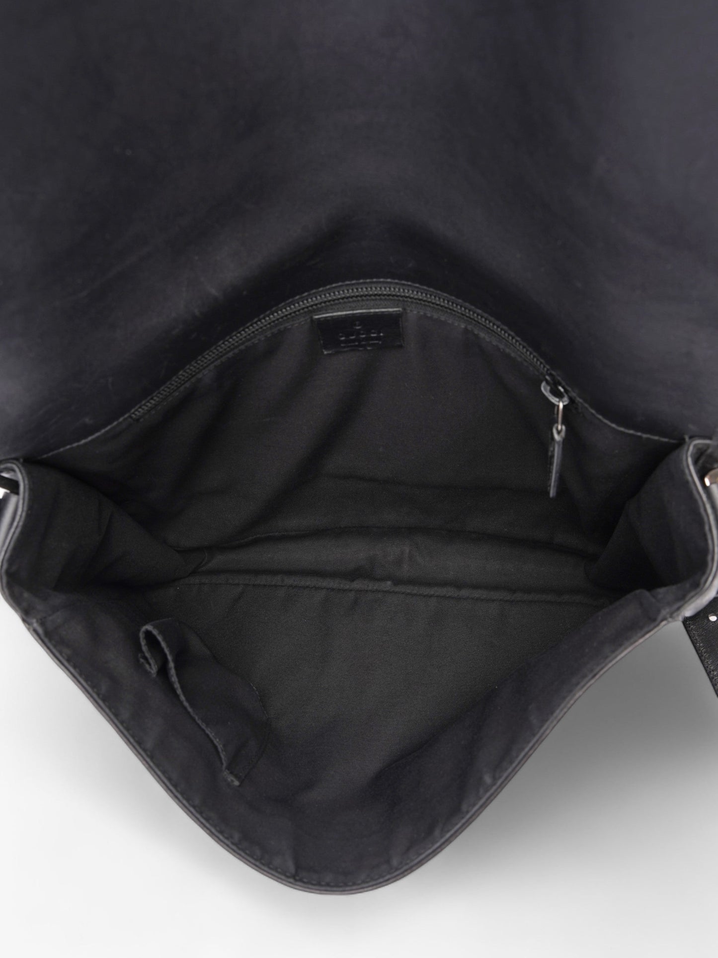 Gucci Flap Messenger Black Leather