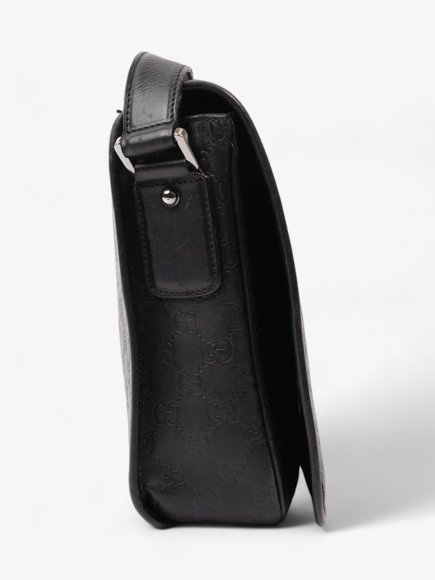 Gucci Flap Messenger Black Leather