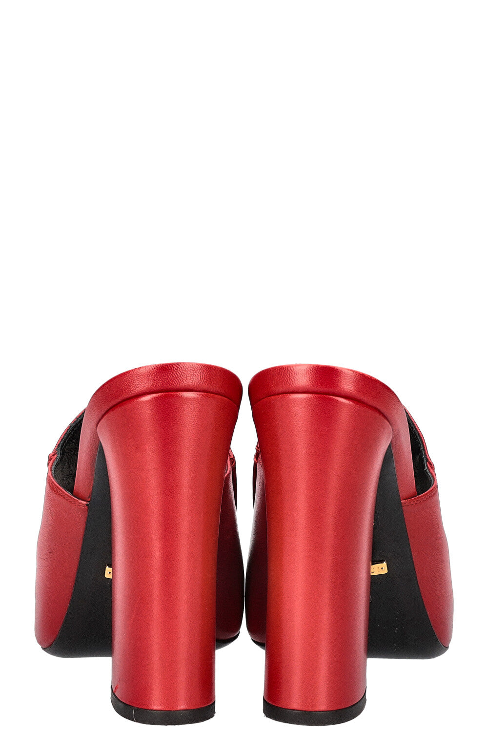 GUCCI Julie Horsebit Blockheel Mules Hibiscus