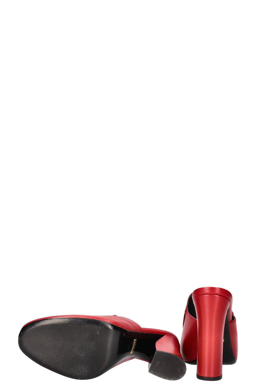 GUCCI Julie Horsebit Blockheel Mules Hibiscus