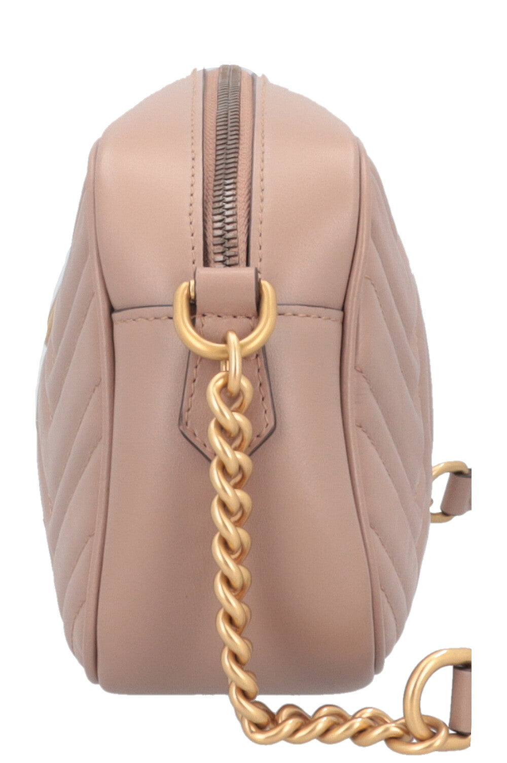 GUCCI Small Marmont Quilted Crossbody Bag Nude