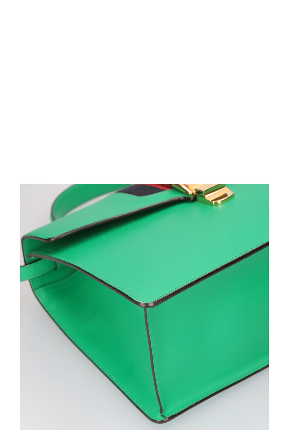 GUCCI Medium Sylvie Top Handle Bag Green